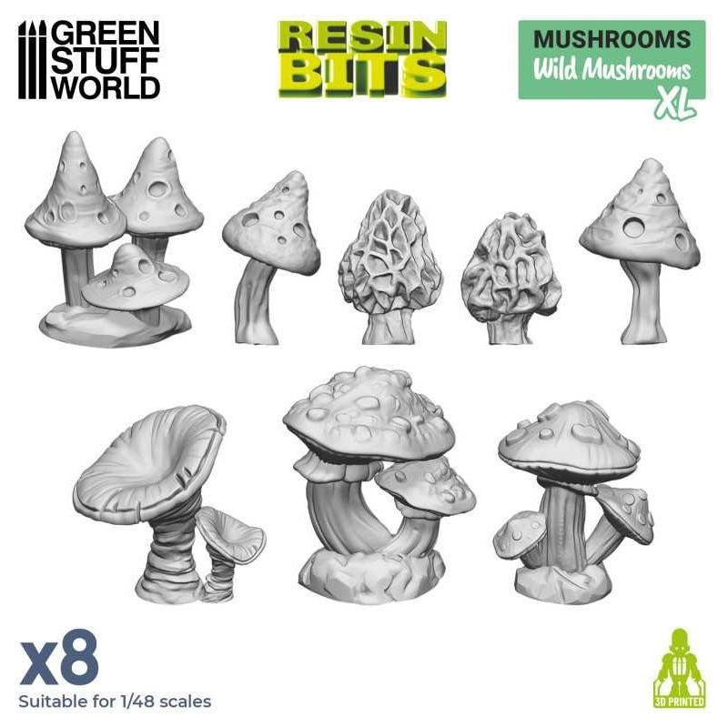 GREEN STUFF WORLD 3D printed set - Wild Mushrooms XL