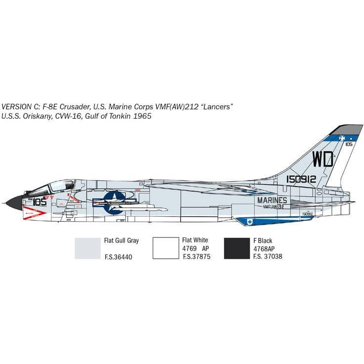 ITALERI 1/72 F-8E Crusader Super Decal Sheet