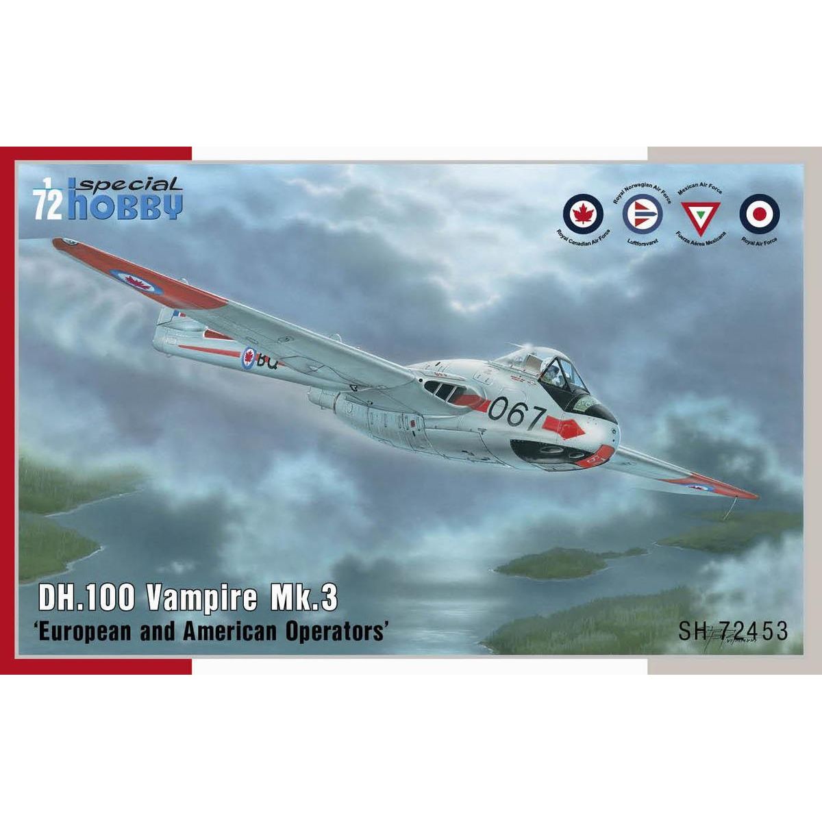 SPECIAL HOBBY 1/72 DH.100 Vampire Mk.3 'European and American Operators' Plastic Model Kit