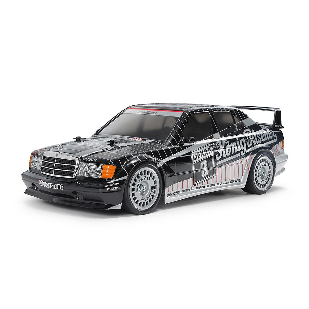 TAMIYA 1/10 190 E EVO II 1991 Blasil Black/Silver Painted Body (TT-02)