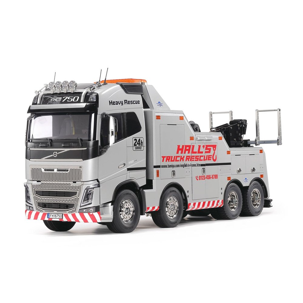 TAMIYA 1/14 Volvo FH16 Globetrotter Tow Truck Silver Edition