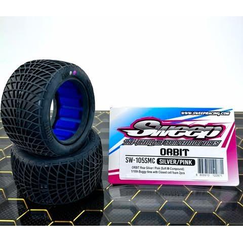 SWEEP Orbit Rear Silver/Magenta(Clay Soft) 1/10 Buggy Closed Cell 2Pcs