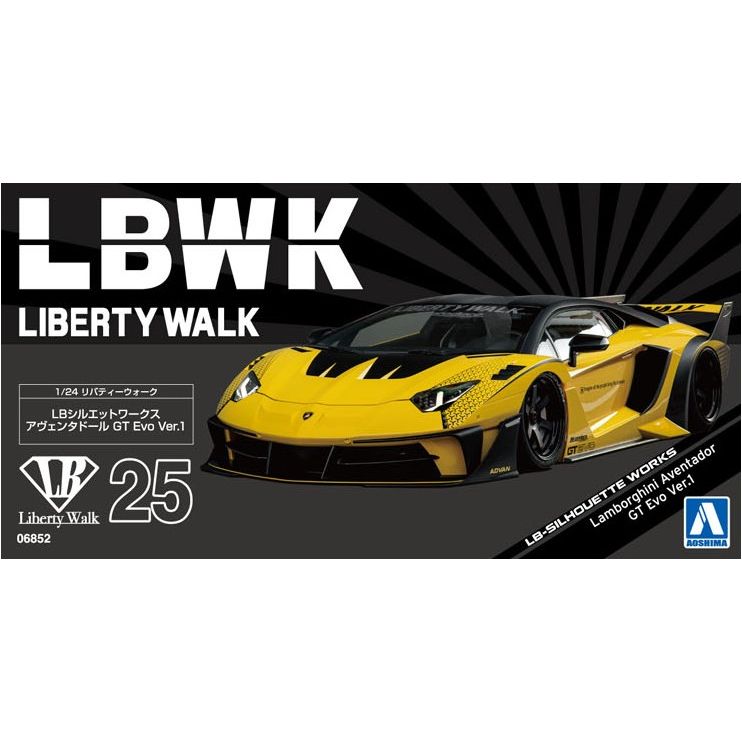 AOSHIMA 1/24 LB-SILHOUETTE WORKS Lamborghini Aventador GT Evo Ver.1