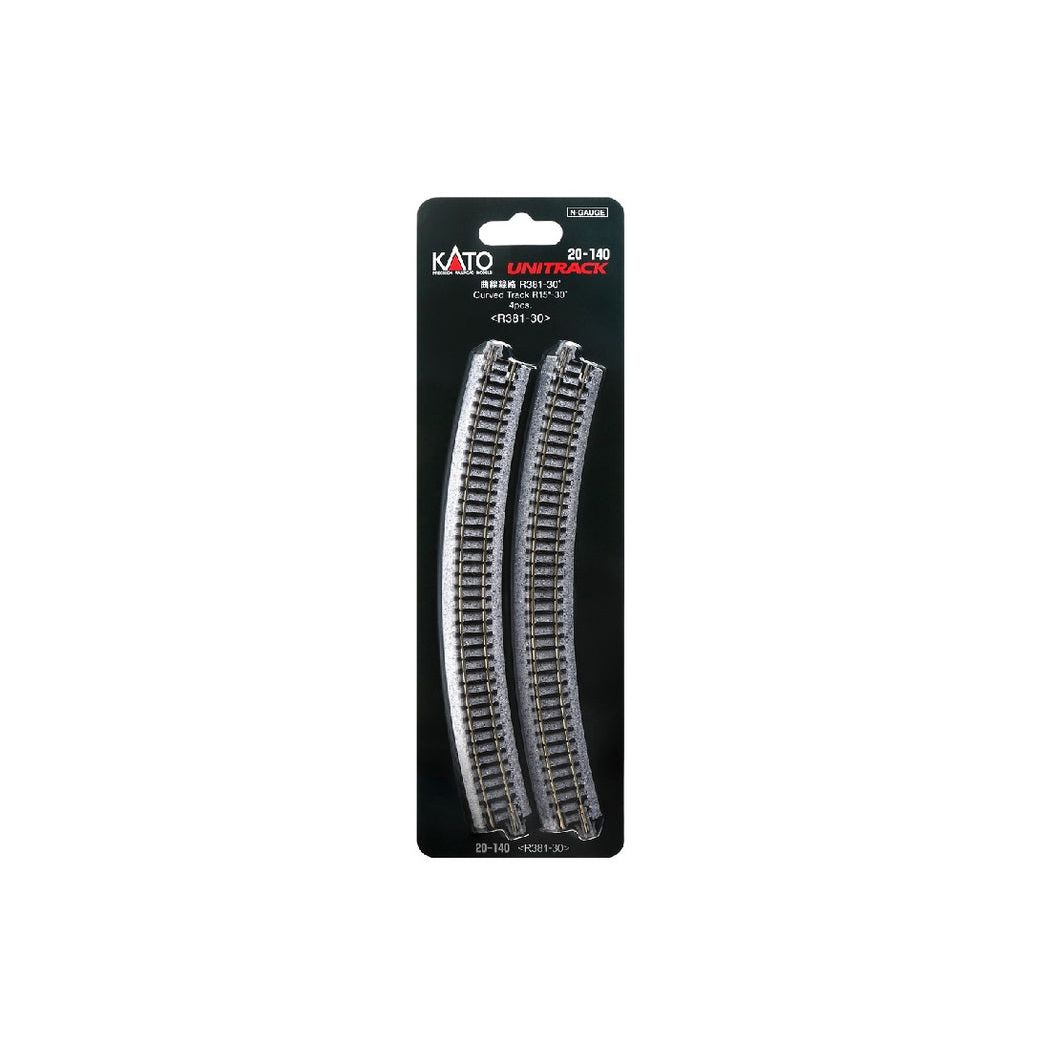 KATO N Unitrack Curved Track R381-30Deg (4 Pack)