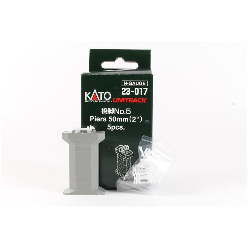 KATO N Unitrack Single Track Pier Set (pkg/5) 50mm (2")