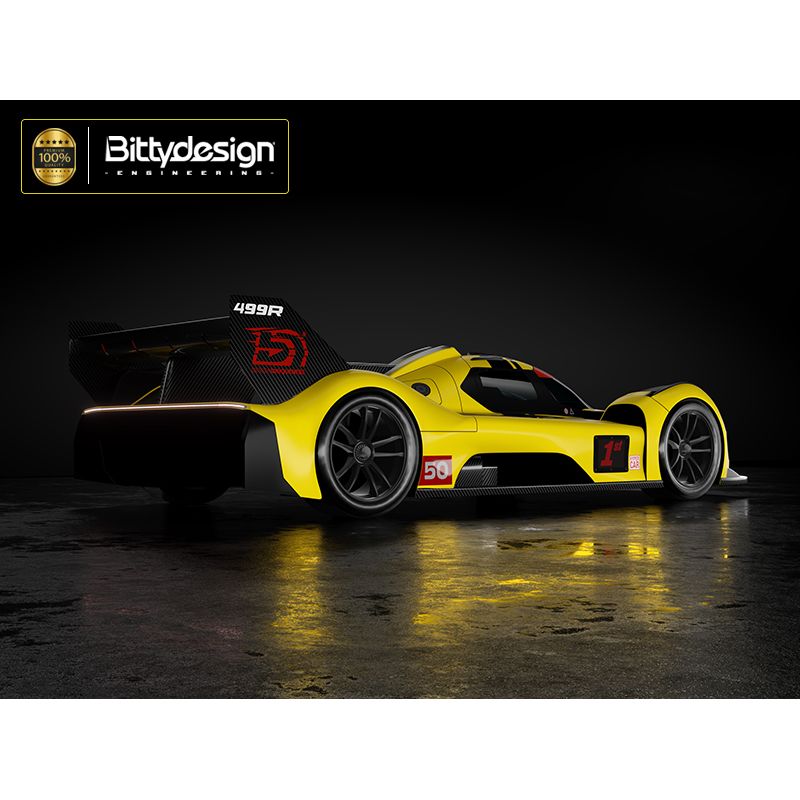 BITTYDESIGN 1/10 499R clear Hypercar body, 190mm for low-profile TC chassis, Light weight