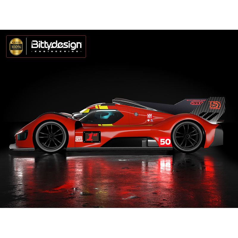 BITTYDESIGN 1/10 499T clear Hypercar body, 190mm for Tamiya TT-02, Light weight