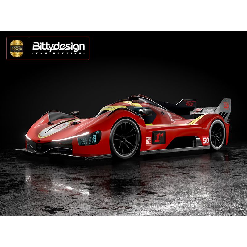 BITTYDESIGN 1/10 499T clear Hypercar body, 190mm for Tamiya TT-02, Light weight