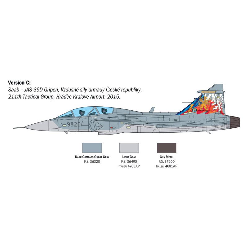ITALERI JAS-39D Gripen Twin Seater (New Decals Edition)