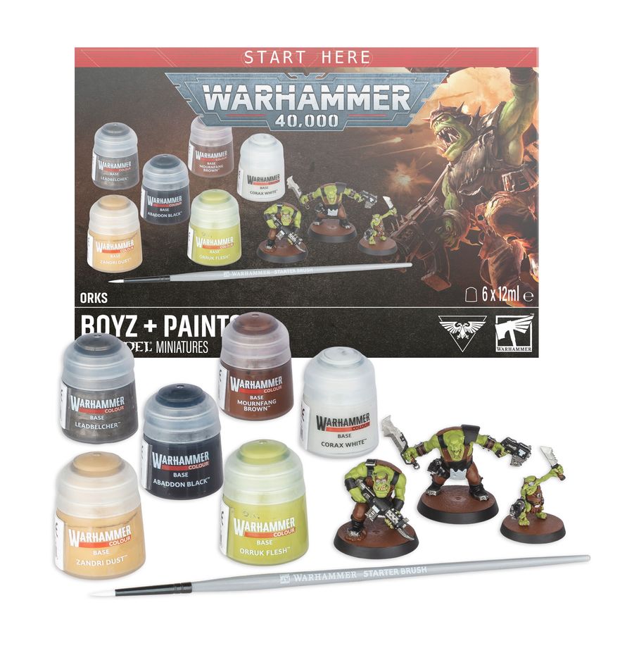 Warhammer 40,000 Orks: Boyz + Paints