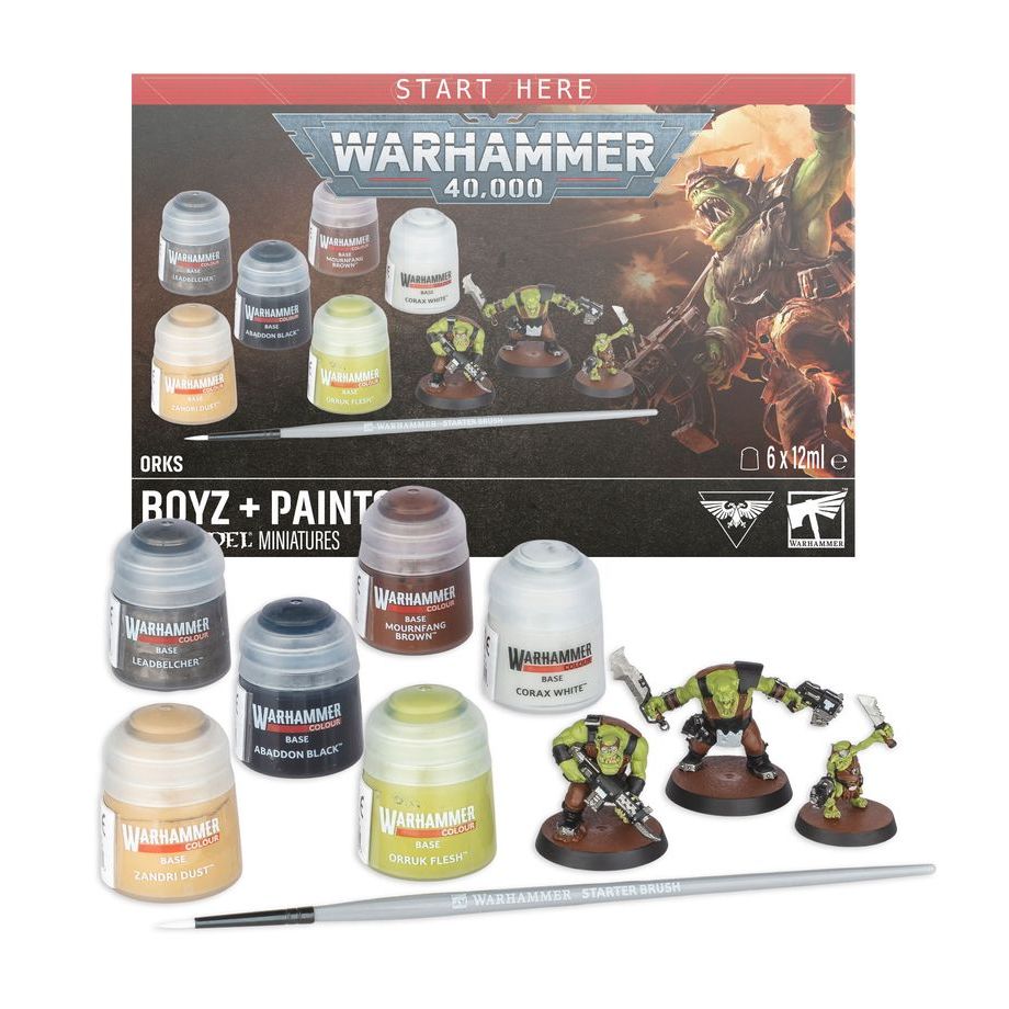 Warhammer 40,000 Orks: Boyz + Paints