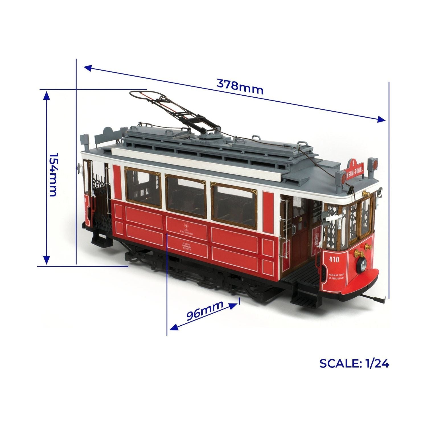 OCCRE 1/24 Istanbul Tram Model Kit