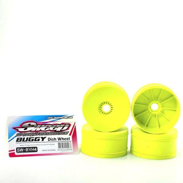 SWEEP 1/8 Buggy Yellow Wheels V5 4pcs