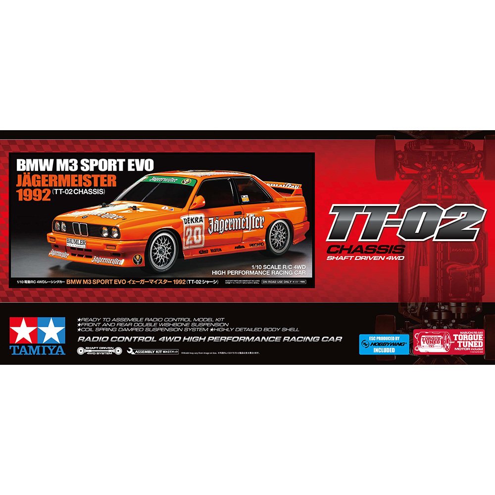 TAMIYA 1/10 BMW M3 Sport EVO JGR 92 (TT-02)