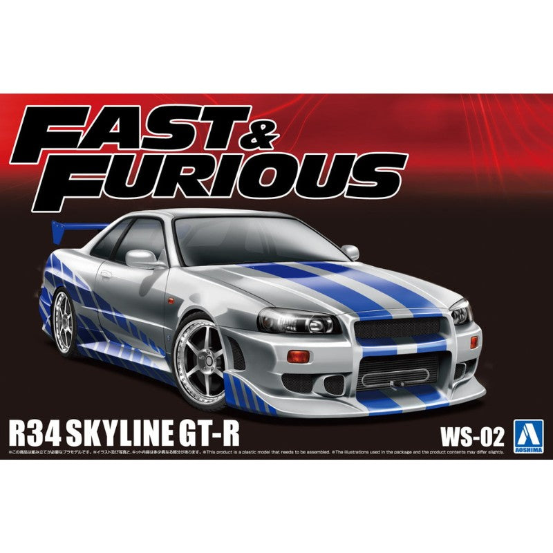 AOSHIMA 1/24 Fast & Furious R34 SKYLINE GT-R
