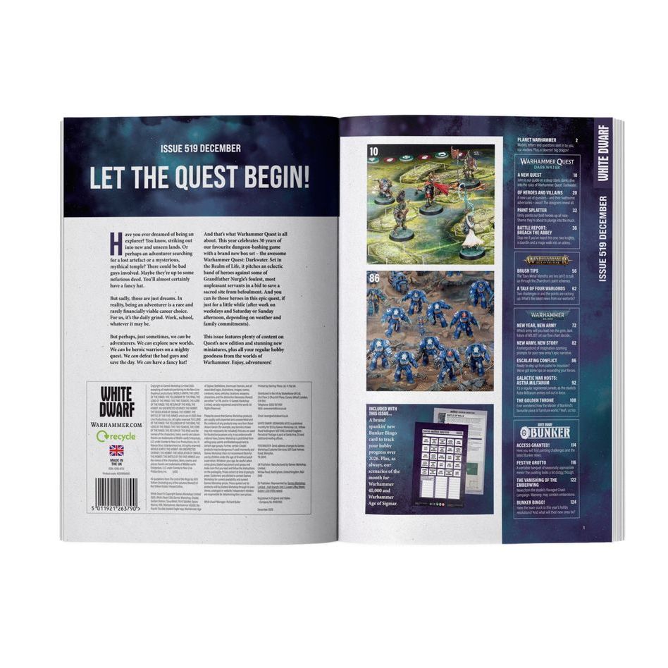 GAMES WORKSHOP WD12 White Dwarf 519 (Dec 2025)
