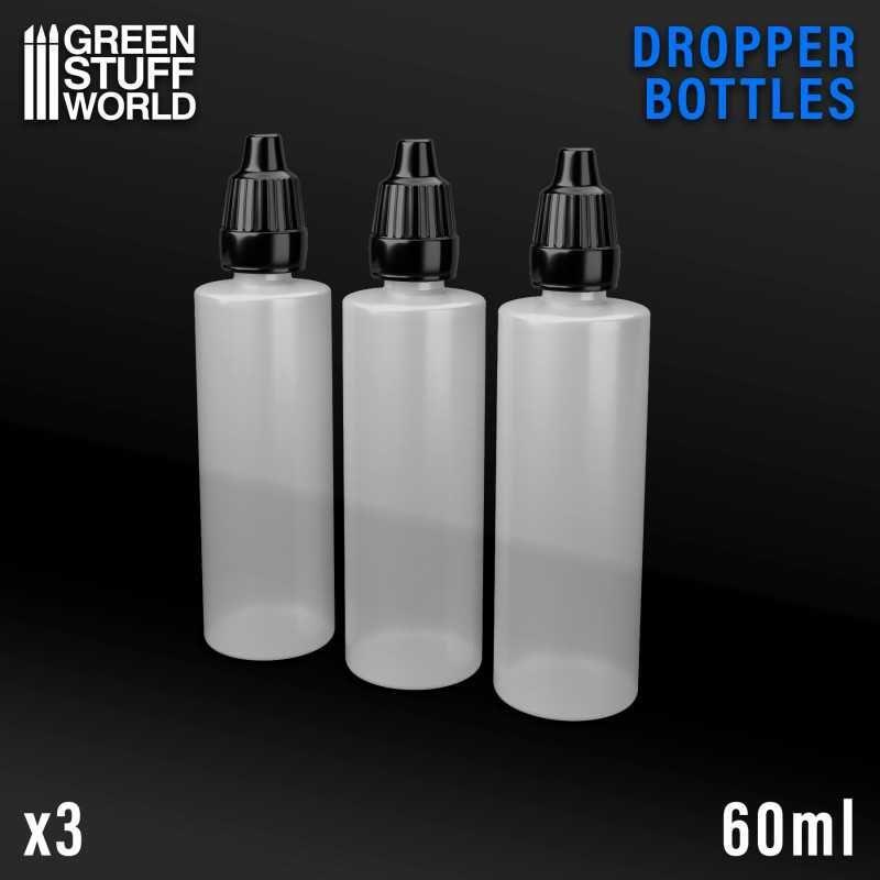 GREEN STUFF WORLD Dropper Bottles 60ml - Pack x3