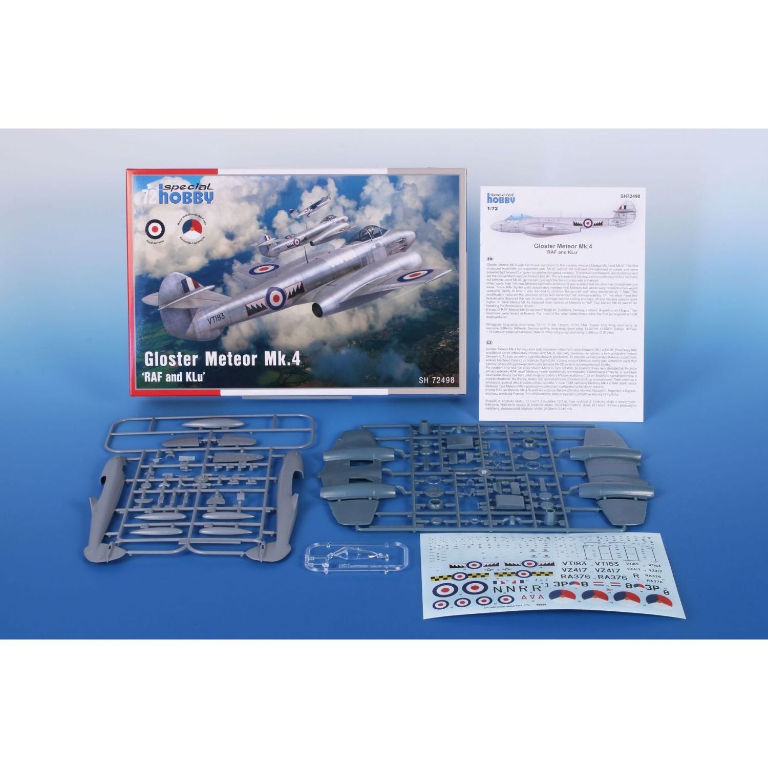SPECIAL HOBBY 1/72 Gloster Meteor Mk.4 Plastic Model Kit