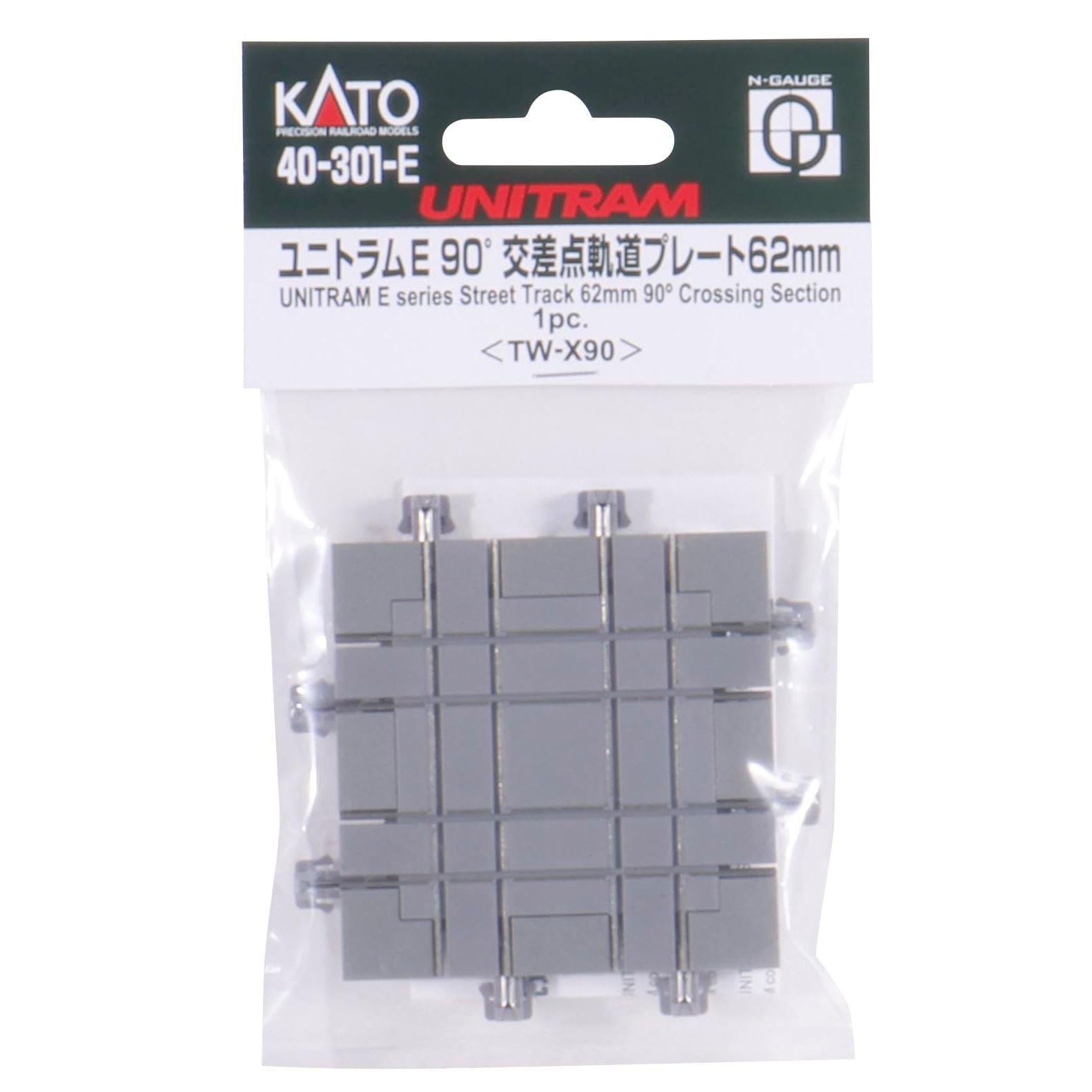 KATO N Unitram E Street Track 90d Crossing 62mm