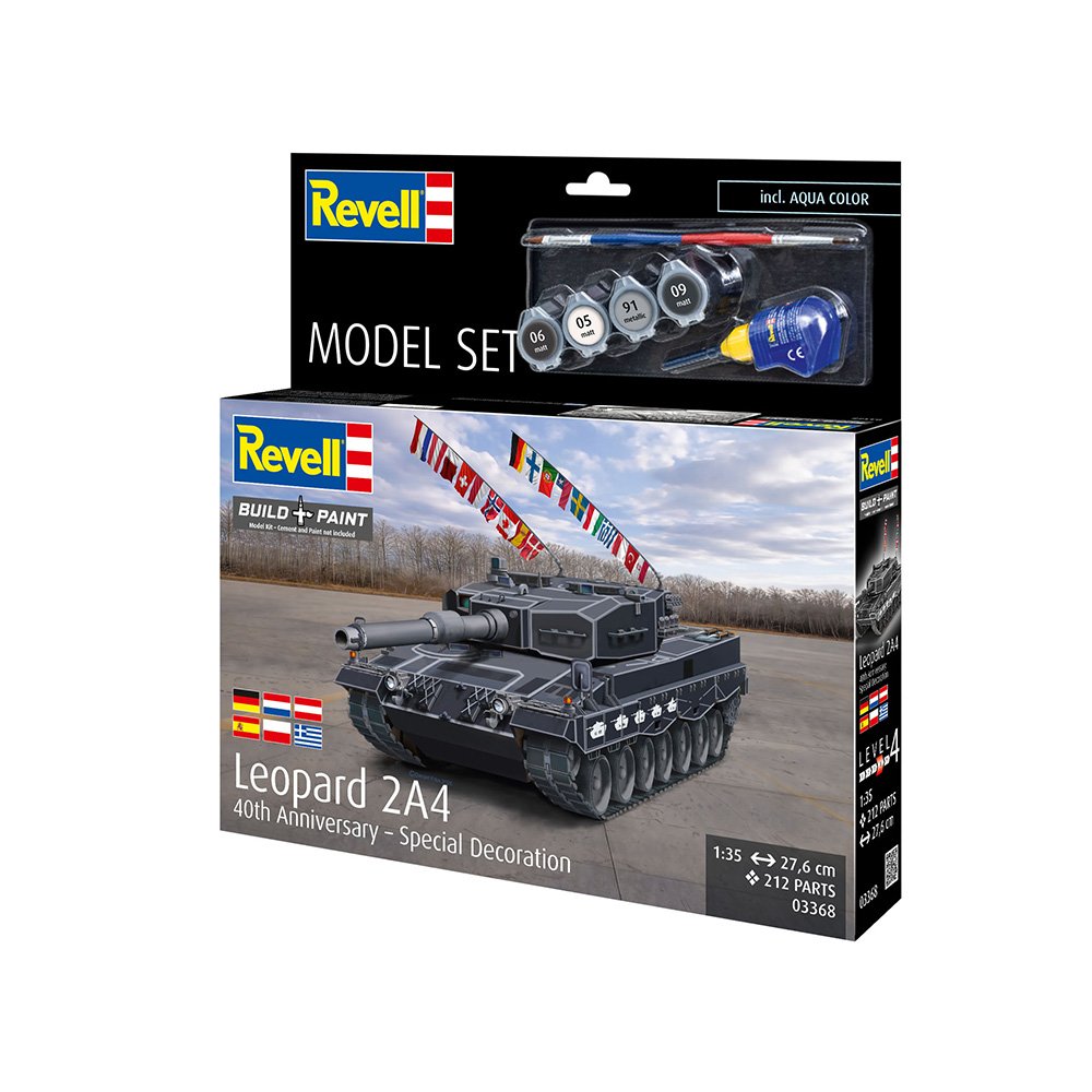 REVELL 1/35 MODEL SET LEOPARD 2A4 - SPECIAL DECORATION 40TH ANNIVERSARY