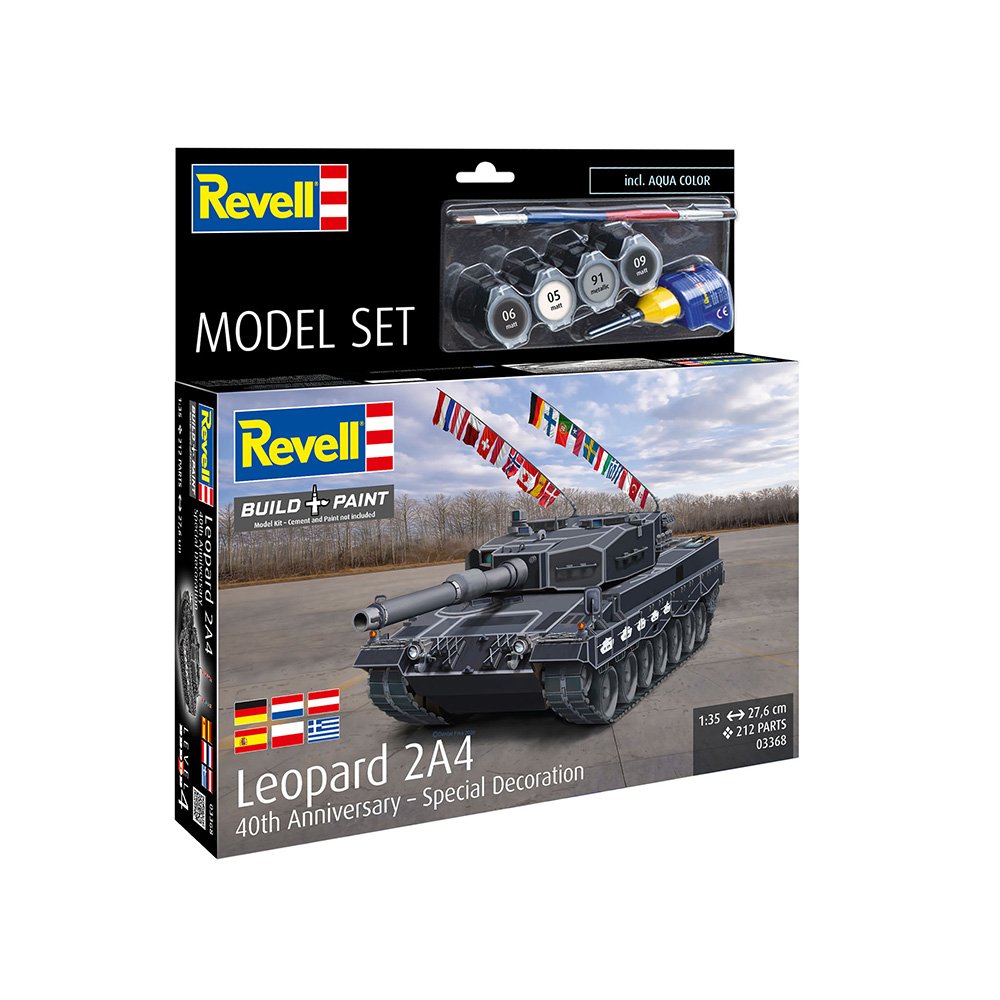 REVELL 1/35 MODEL SET LEOPARD 2A4 - SPECIAL DECORATION 40TH ANNIVERSARY