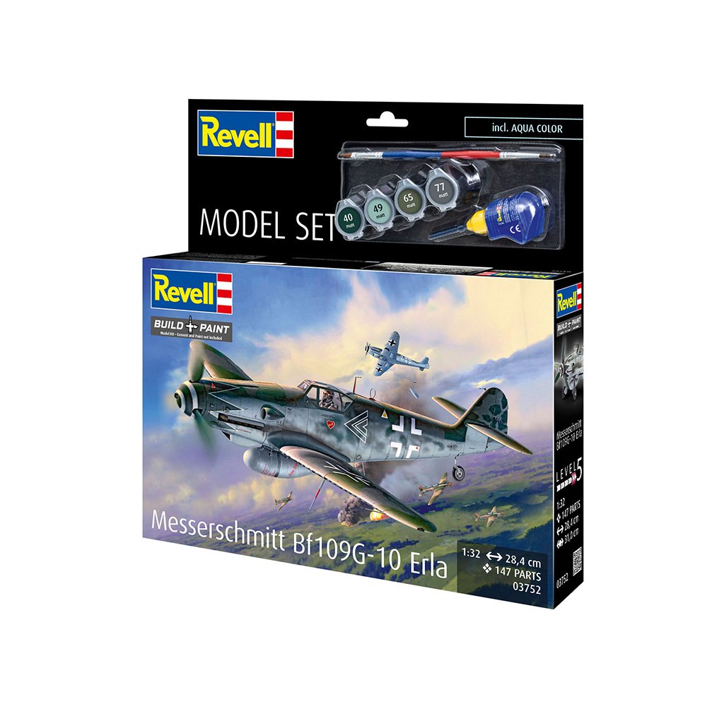 REVELL 1/32 MODEL SET MESSERSCHMITT BF109G-10 ERLA