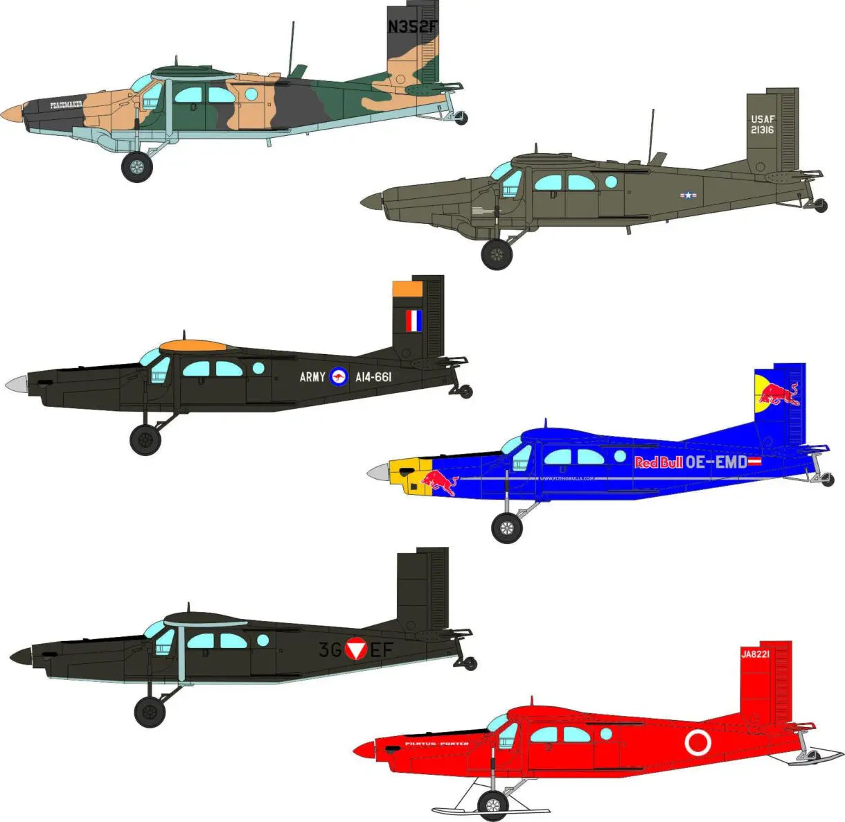 Big Plane Kits 1/144 Pilatus Porter AU-23/PC-6