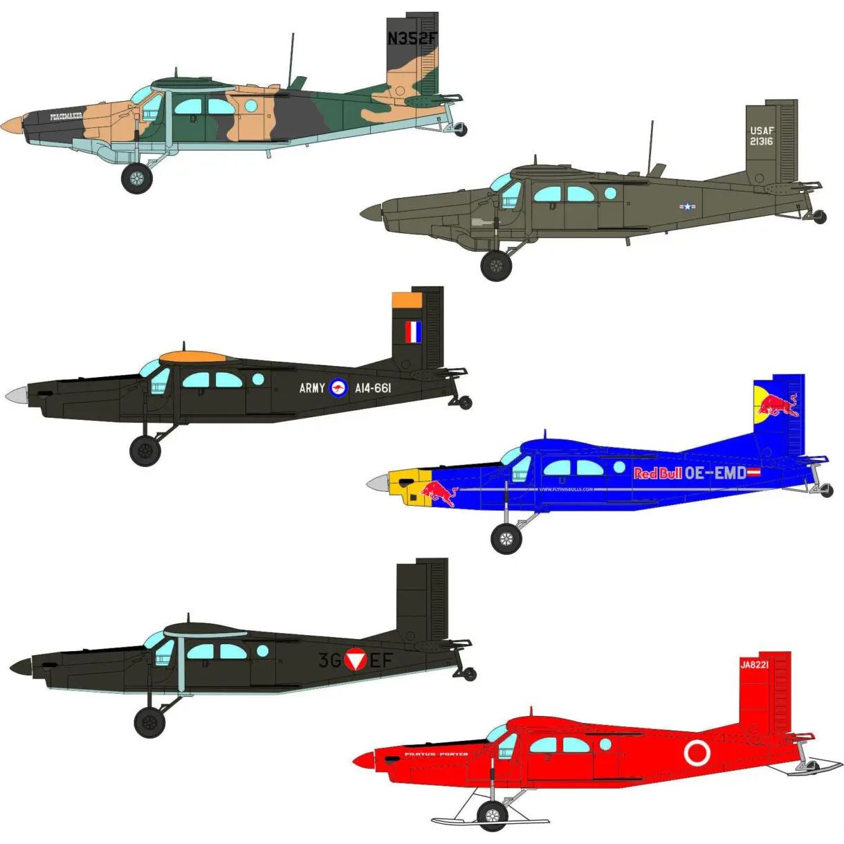 Big Plane Kits 1/144 Pilatus Porter AU-23/PC-6