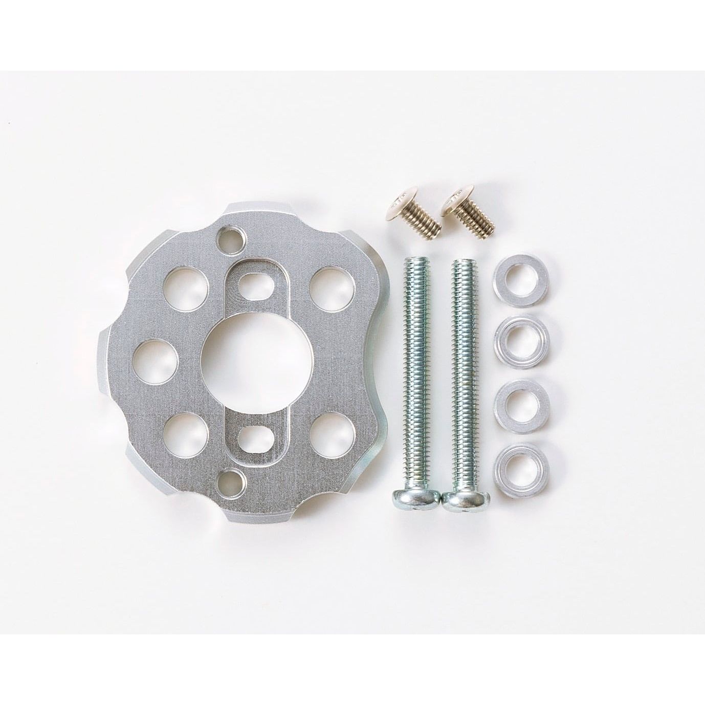 PINE BEACH 380 Motor Adapter MK2 for Tamiya Grasshopper / Mighty Frog / Wild One / Hornet Silver