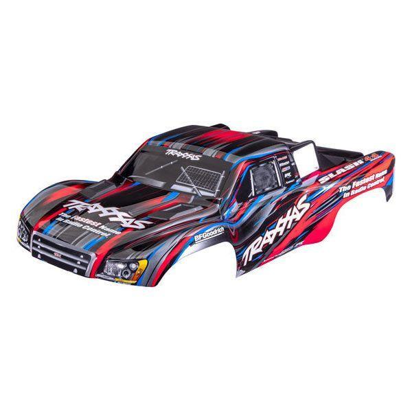 TRAXXAS Body, Slash® 4X4, red (painted, decals applied) (assembled with front & rear body mount latches for clipless mounting) (6932-RED)