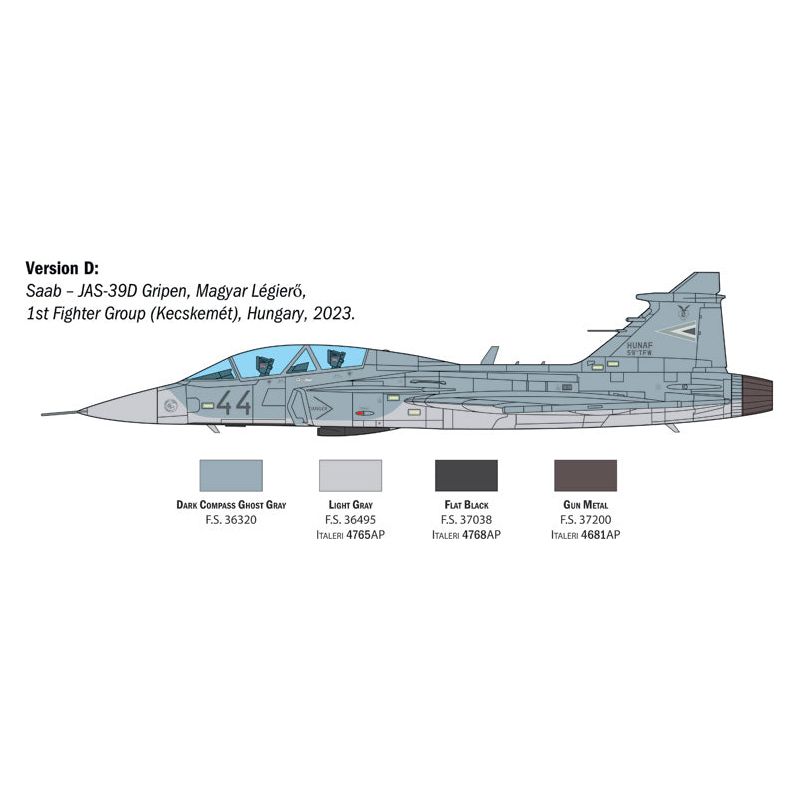 ITALERI JAS-39D Gripen Twin Seater (New Decals Edition)