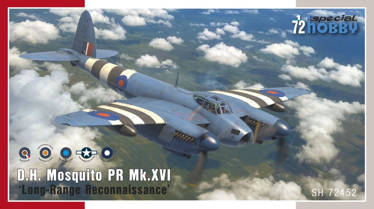 SPECIAL HOBBY 1/72 DH. Mosquito PR Mk.XVI ‘Long-Range Reconnaissance’ Plastic Model Kit