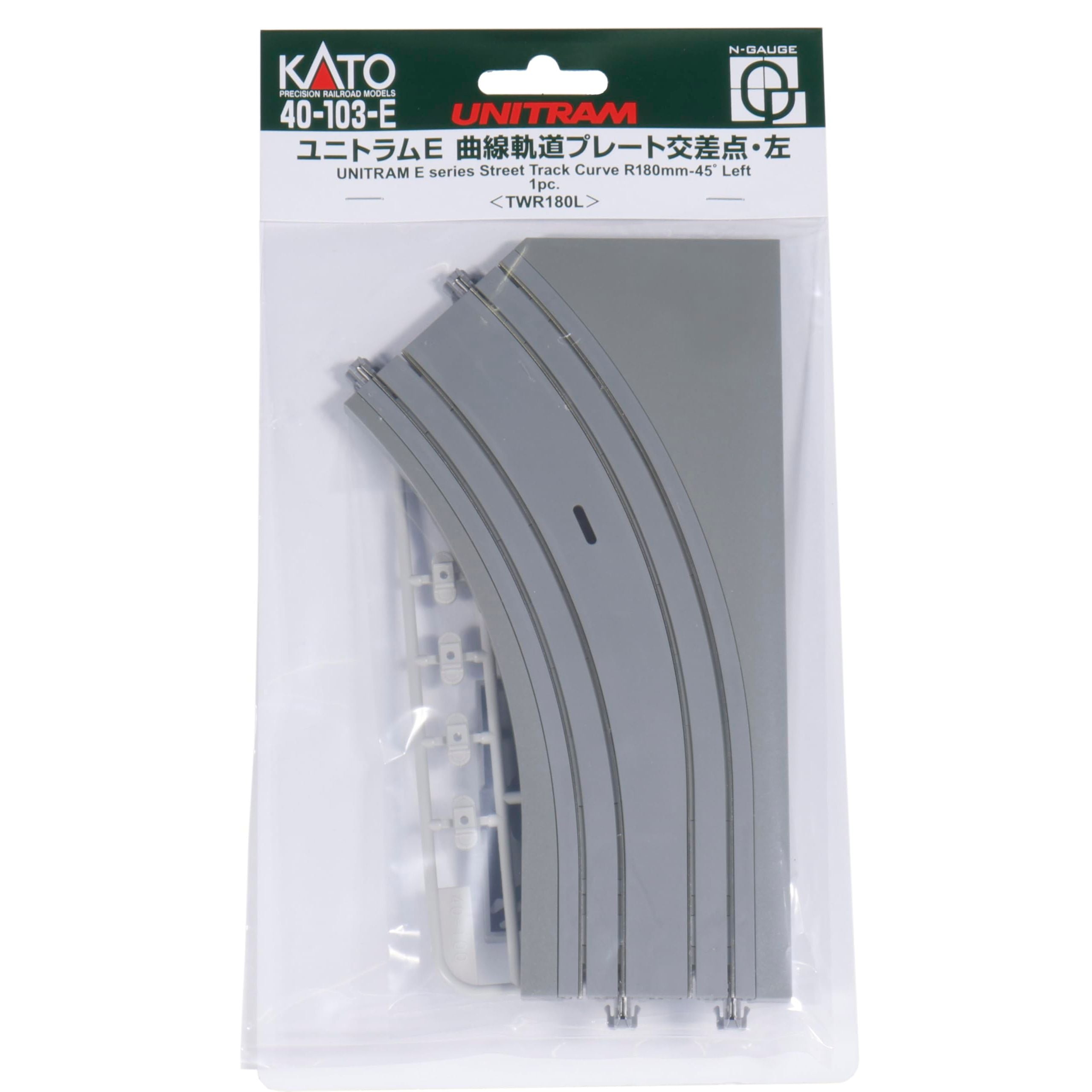 KATO N Unitram E Street Track Curve R180mm-45Deg Left