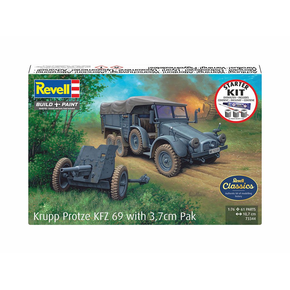 REVELL 1/76 STARTER KIT KRUPP PROTZE KFZ 69 WITH 3.7CM PAK