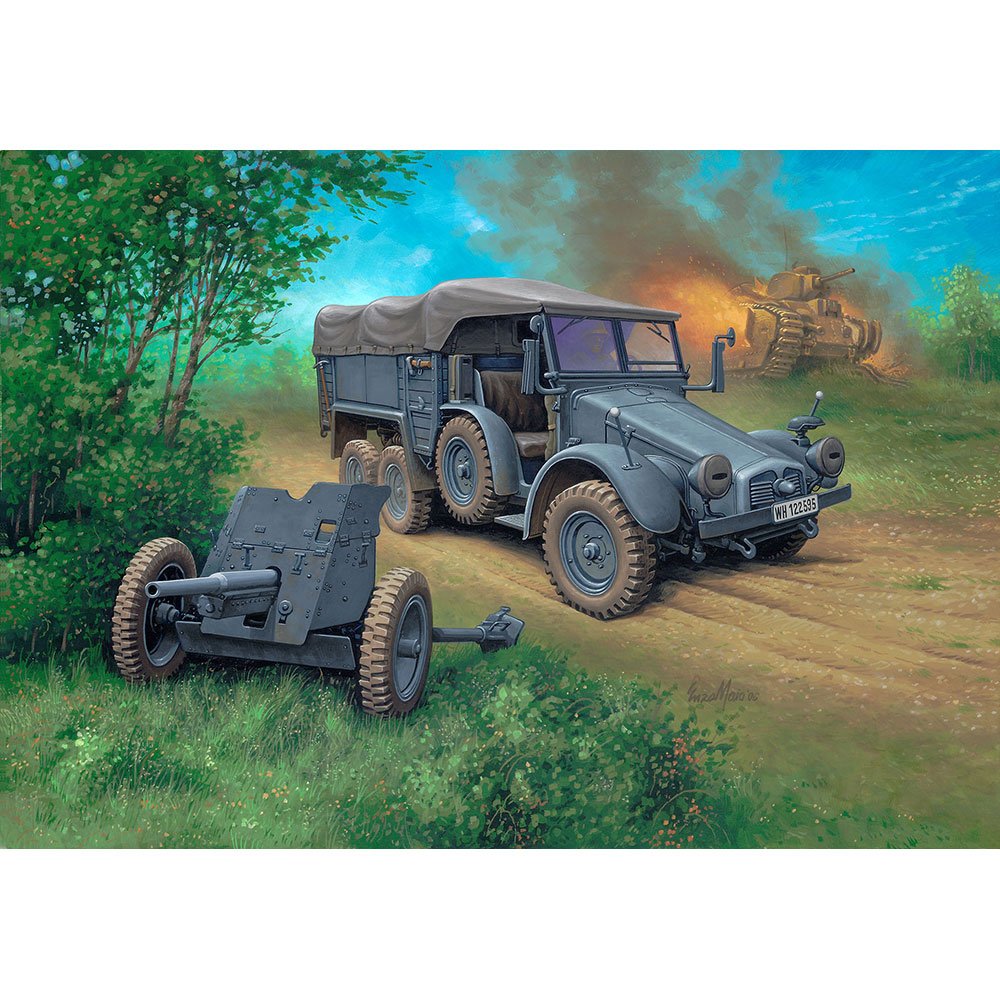 REVELL 1/76 STARTER KIT KRUPP PROTZE KFZ 69 WITH 3.7CM PAK