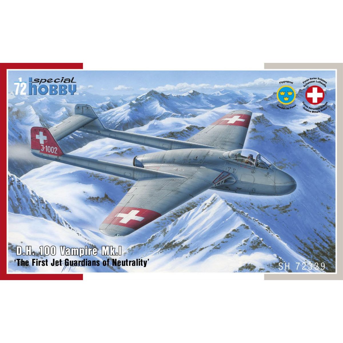 SPECIAL HOBBY 1/72 DH.100 Vampire Mk.I "The First Jet Guardians of Neutrality"