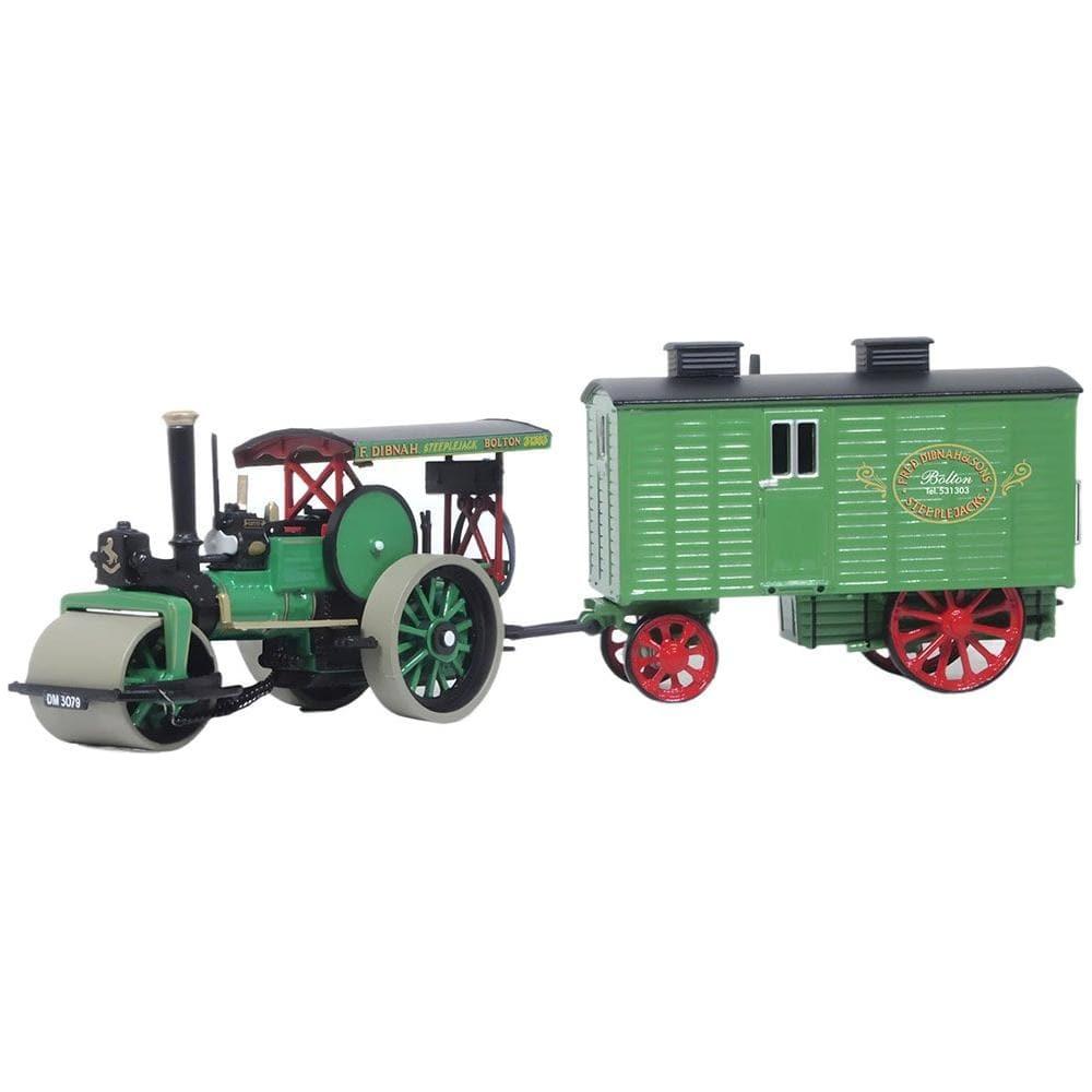 OXFORD 1/76 Fred Dibnah Aveling & Porter Road Roller(Betsy) & Wagon