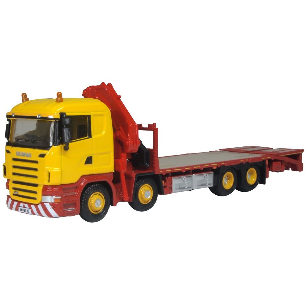 OXFORD 1/76 Scania Crane Lorry Yellow