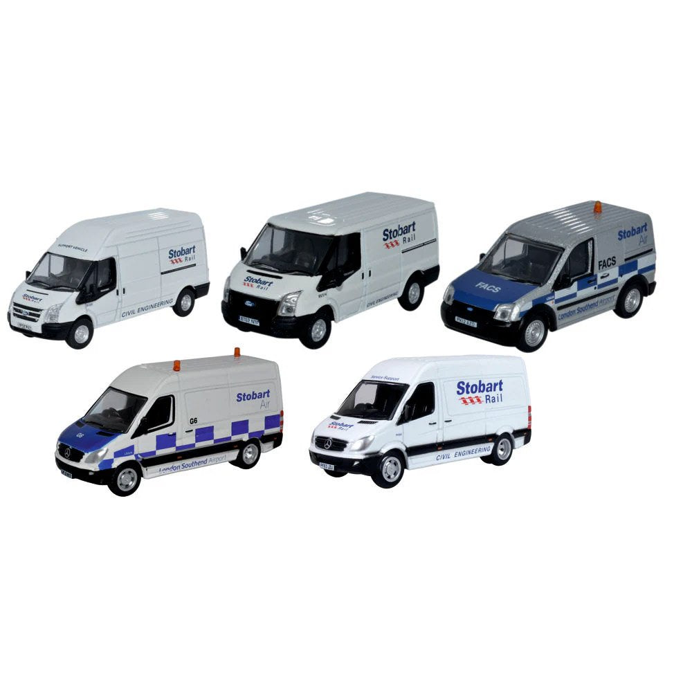 OXFORD 1/76 Stobart Group 5 Piece Van Set