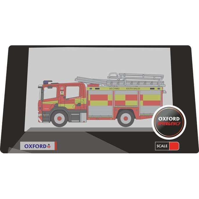 OXFORD 1/76 South Wales Fire & Rescue Scania Pump Ladder CP28