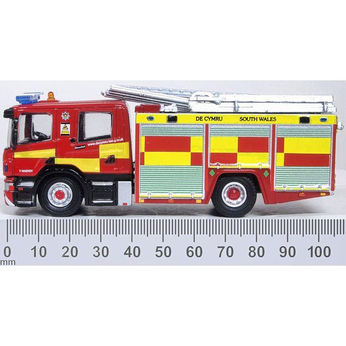OXFORD 1/76 South Wales Fire & Rescue Scania Pump Ladder CP28