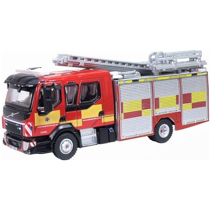 OXFORD 1/76 Volvo FL Emergency One Pump Ladder South Wales Fire Engine