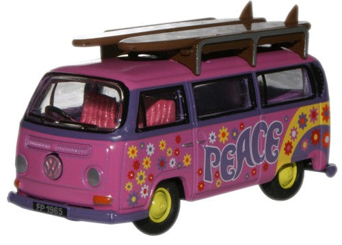 OXFORD 1/76 VW Minibus/Surfboards Flower Power