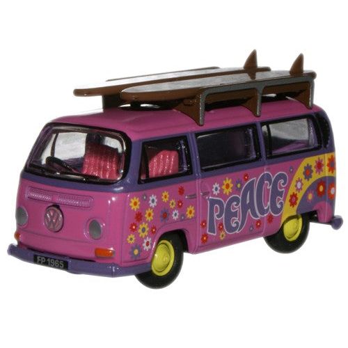 OXFORD 1/76 VW Minibus/Surfboards Flower Power