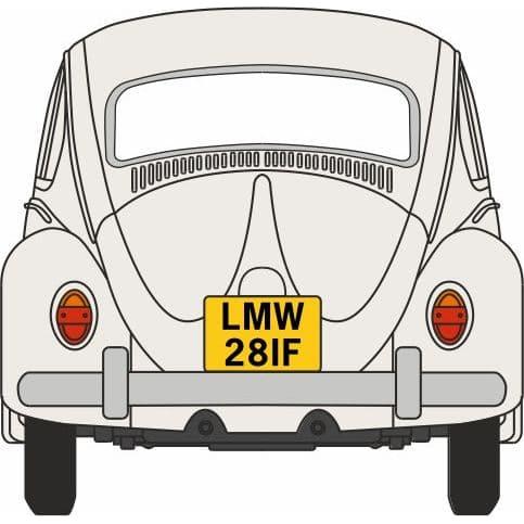 OXFORD 1/76 VW Beetle Lotus White