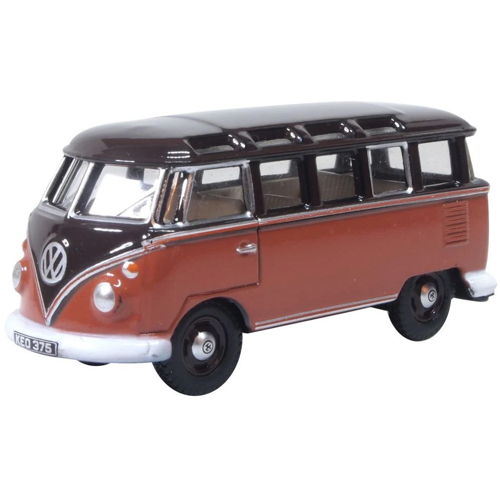 OXFORD VW T1 SAMBA BUS - RED/CHESTNUT BROWN