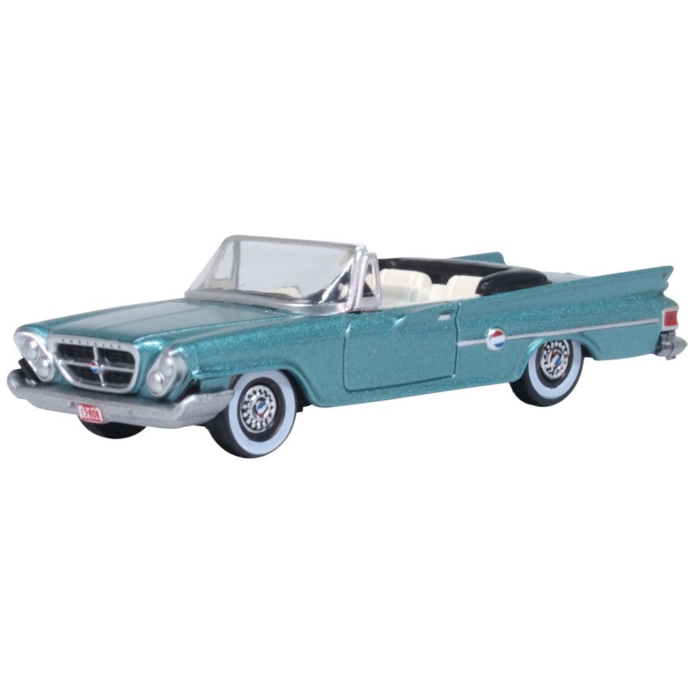 OXFORD 1/87 1961 Chrysler 300 Convertible (Open) - TahItian Turquoise