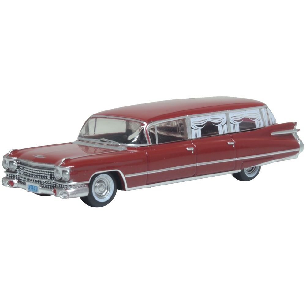 OXFORD 1/87 1959 Cadillac Miller-Meteor Futura Limousine Seminole Red