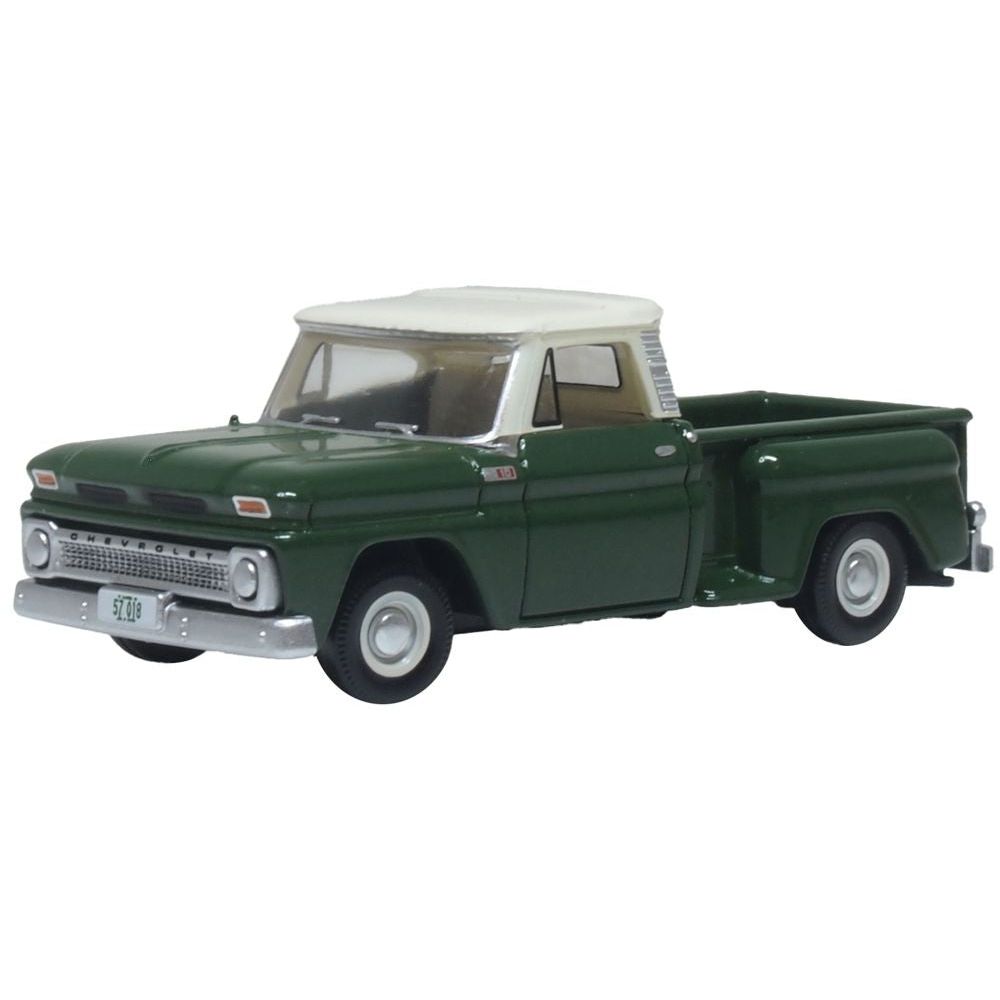 OXFORD 1/87 1965 Chevrolet Stepside Pickup Dark Green/Ivory