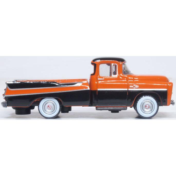 OXFORD 1/87 Dodge D100 Pickup 1957 Omaha Orange and Jewel Black